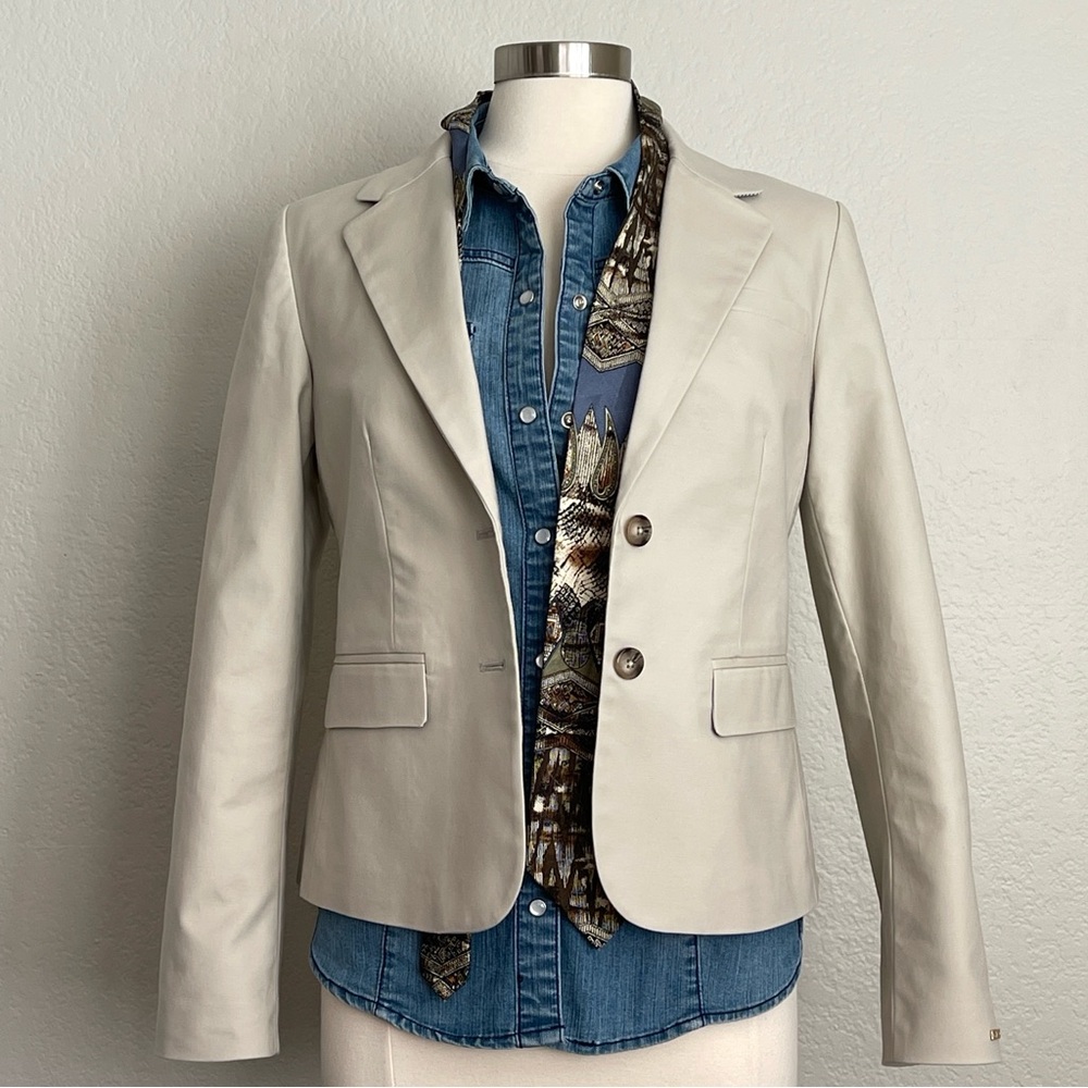 Tommy Hilfiger All American Prep Tailoring Beige Dress Blazer Size: 6